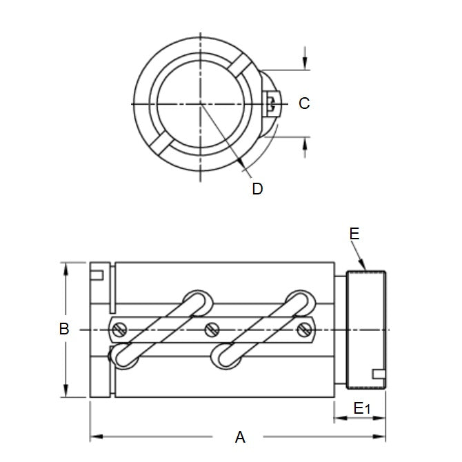 1232235 | TBS433RS (Each) --- Nuts Ballscrew - Type Non-Preloaded - Round 25.4 - 12.7 Thomson Saginaw