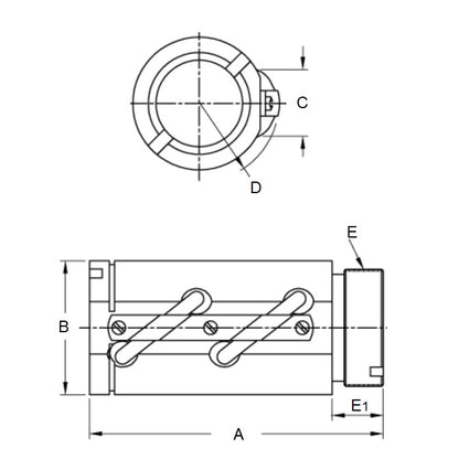 Vis à billes Thomson Saginaw 25,4 x 12,7 mm - Ronde non préchargée - Ronde non préchargée - Thomson Saginaw (Pack de 1)