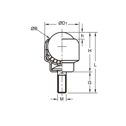 1123558 | BTU0020-009-TS-C --- Screw Stem Ball Transfer Units - 20 kg x 9 mm x 13 mm