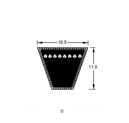 1222561 | BV16-01524-B60 (2 Pcs) --- Vee Belts - 1524.0 (60.0 in.) - -