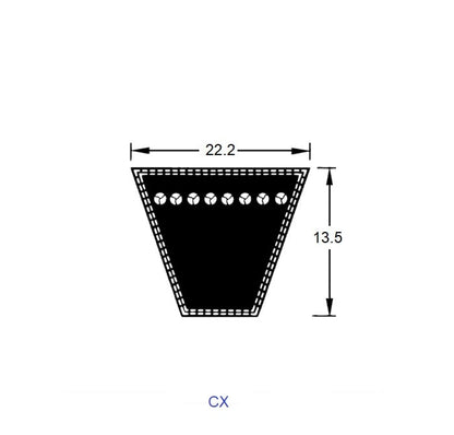 1223285 | BV22-02438-CX96 --- Belts - 2438.4 (96.0 in.) - -