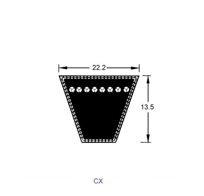 1222526 | BV22-01524-CX60 --- Belts - 1524.0 (60.0 in.) - -