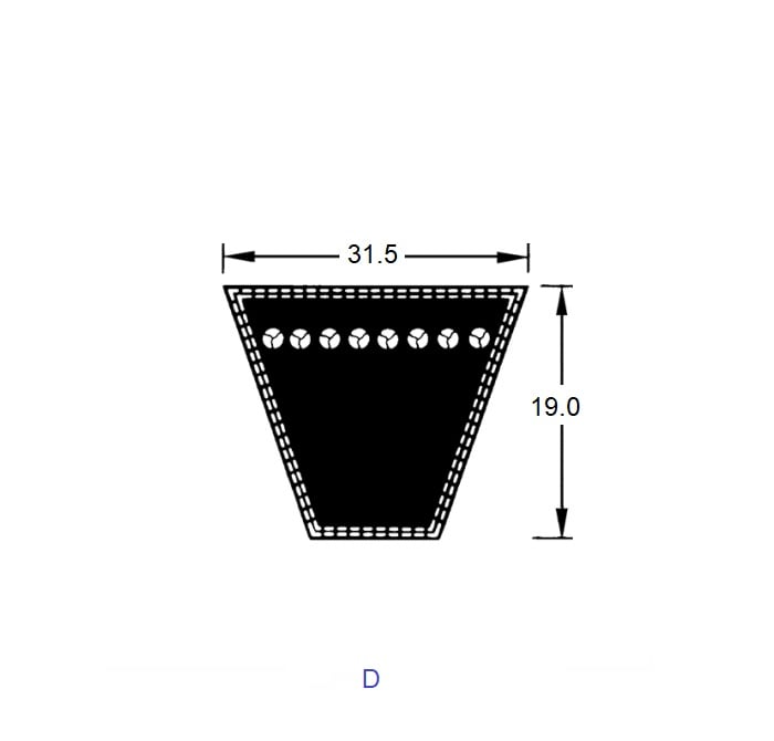 1223405 | BV31-02794-D110 --- Belts - 2794.0 (110.0 in.) - -