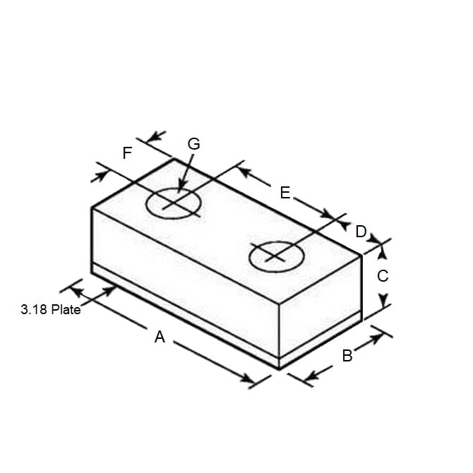 1188801 | FRB-108RS --- Bumpers - 101.6 mm x 25.4 mm x 19.05 mm