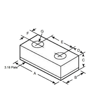 1188801 | FRB-108RS --- Bumpers - 101.6 mm x 25.4 mm x 19.05 mm