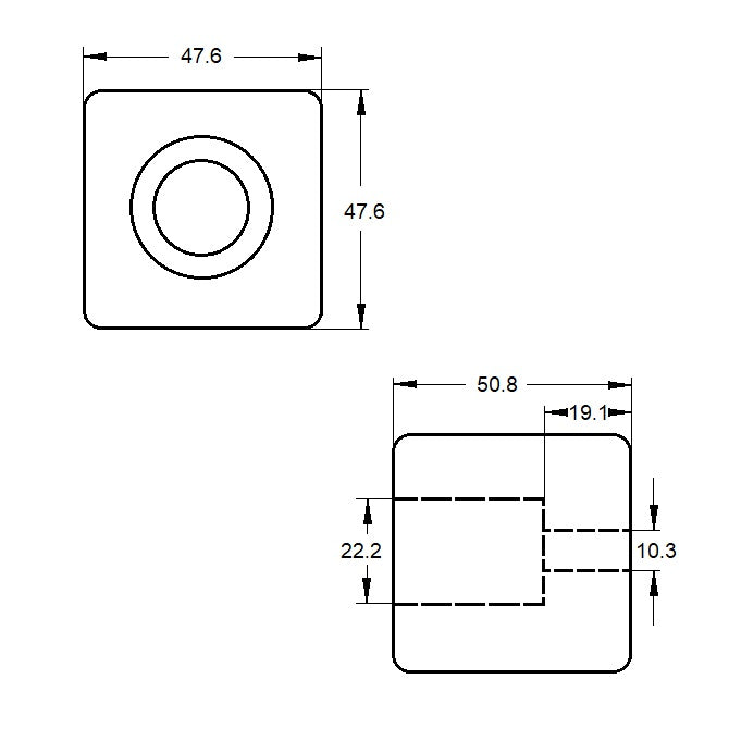 1159606 | FRB-90RS --- Bumpers - 47.625 mm x 50.8 mm x 47.625 mm