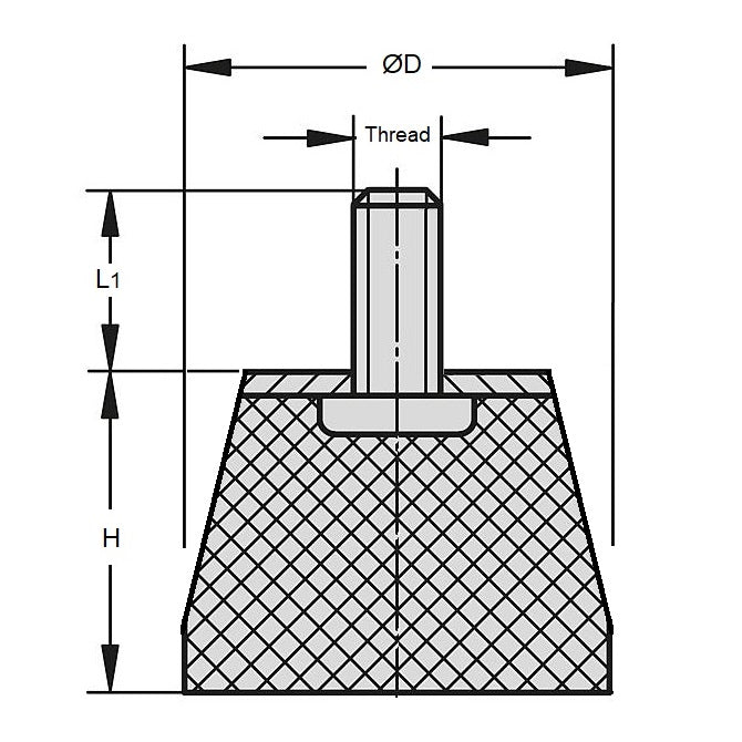 1161951 | CMBC050-50-080M --- Mount - 50 mm x 50 mm M8x1.25