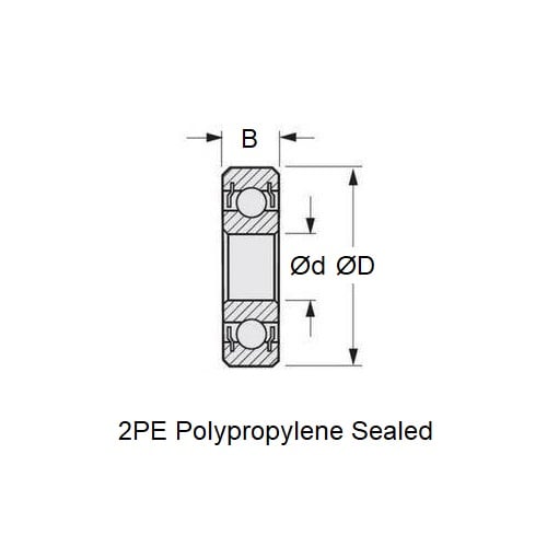 1109787 | S316-6802-2PE --- Bearings - 15 mm x 24 mm x 5 mm