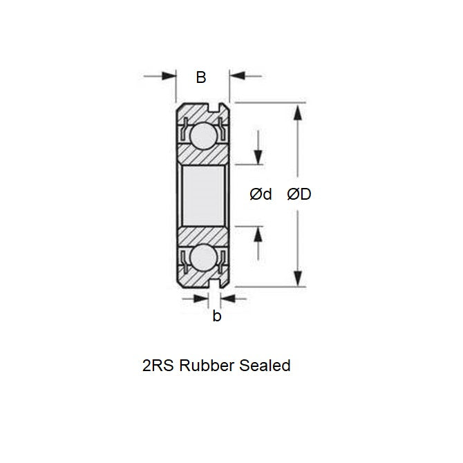 Cuscinetto a sfere 10 x 26 x 8 mm - Anello elastico in acciaio cromato - Economico - Sigillato - Fermo standard - ECO (confezione da 1)