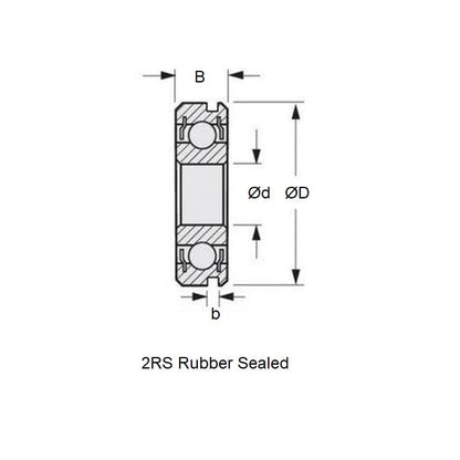 1125130 | 6204-2RS-NR --- Bearings - 20 mm x 47 mm x 14 mm