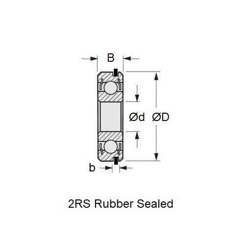 1082807 | 608-2RU-MC3-NR --- Bearings - 8 mm x 22 mm x 7 mm