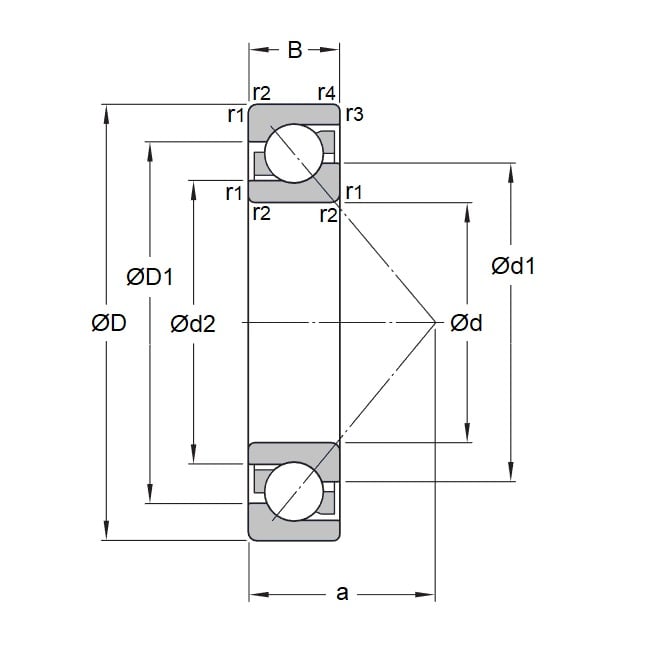 Cuscinetto a sfere 12 x 32 x 10 mm - Contatto angolare in acciaio cromato ad alta precisione - P4 - Aperto - Fermo ad alta velocità - MBA (confezione da 1)