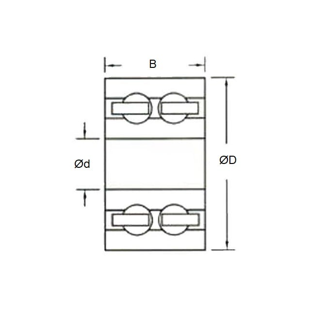 Cuscinetto in plastica 15 x 35 x 15,875 mm - Acetalica a doppia corona di sfere con sfere in acciaio inossidabile 316 - Plastica - Fermo del nastro - KMS (confezione da 1)