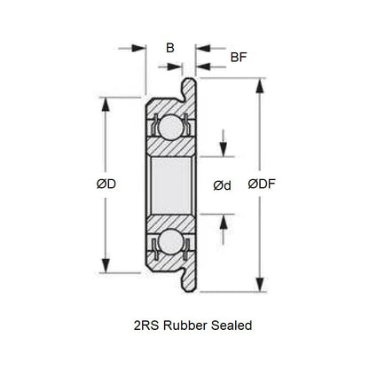 1117364 | F6203-2RS-ECO (500 Pcs) --- Bearings - 17 mm x 40 mm x 12 mm