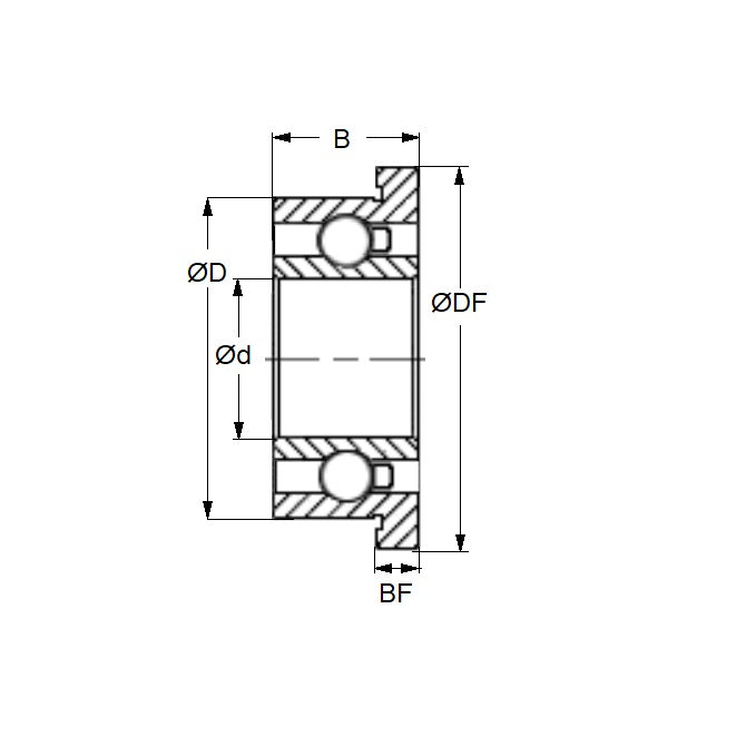 1058584 | SFR166-ZS-MC34-GR7-R-G48 (PK-20) --- Single Row Ball Bearings - 4.763x9.525x3.175 mm Flanged - Stainless Steel AISI 440C Bearing