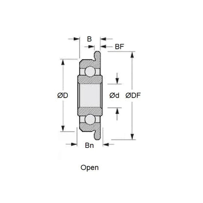 1049603 | SFWR2-5-MC34-GR7-R-L23 (50 Pcs) --- Bearings - 3.175 mm x 7.938 mm x 2.779 mm