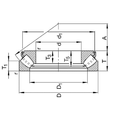 Roulement à aiguilles 31,75 x 38,1 x 25,650 mm - Bague intérieure uniquement pour acier chromé - MBA (1 pièce)