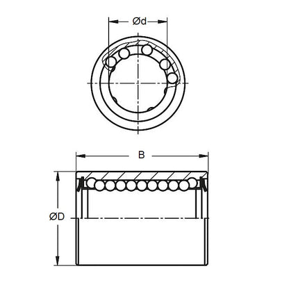 1046252 | LCB-0030-006-007-SP-S440 --- Ball Bearings Linear - 3 mm x 6 mm x 7 mm