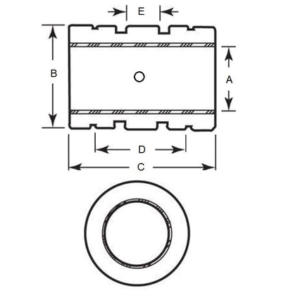 Cuscinetto lineare 9,54 x 15,88 x 22,23 mm - Rivestimento in ceramica scorrevole chiuso - MBA (confezione da 1)