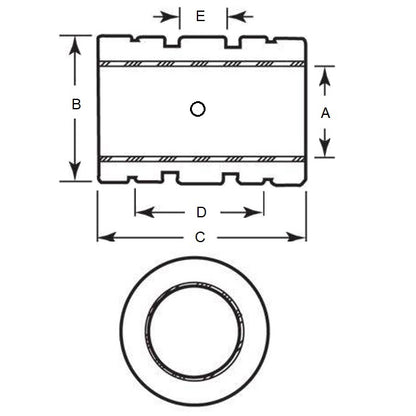 1122508 | LCP-0191-032-041-CC (Each) --- Sliding Bearings Linear - 19.07x31.75x41.28 mm - Ceramic Coated Steel Bearing