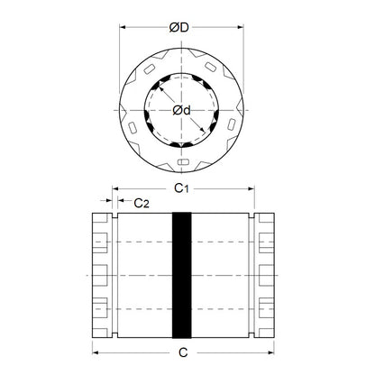 1089661 | LCB-0095-016-022-TP --- Linear Ball Bearings - 9.53 mm 15.875 to 15.888 22.225 (+0.00-0.38) / 155 mm