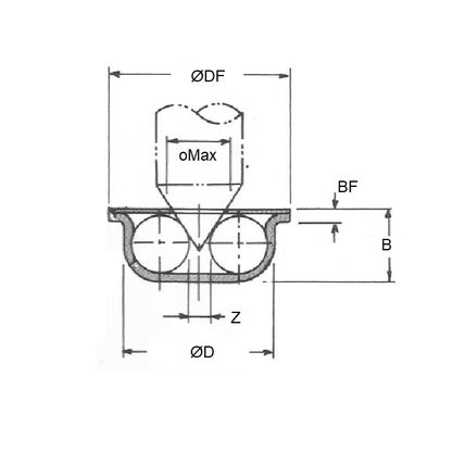 Cuscinetto perno 0,5 x 3,3 x 1,6 mm - Acciaio cromato flangiato - Perno - MBA (confezione da 10)