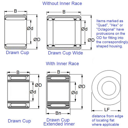 1090350 | OW-0100-0140-0120-R (Each) --- One Way Bearings - 10x14x12 mm Roller - Chrome Steel Bearing