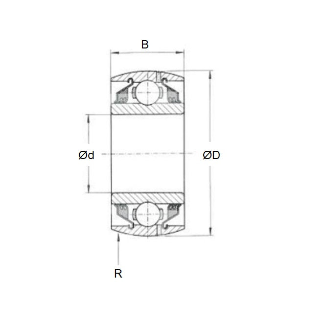 Roulement sphérique OD 17 x 40 x 12 mm – Billes en acier chromé – Sphérique OD – MBA (lot de 1)