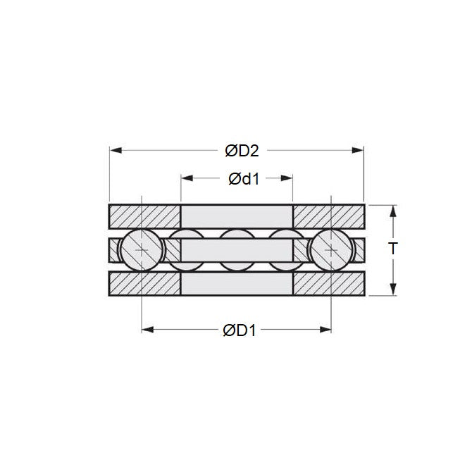 1041086 | T-0020-0060-F-BR --- Bearings - 2 mm x 6 mm x 3 mm