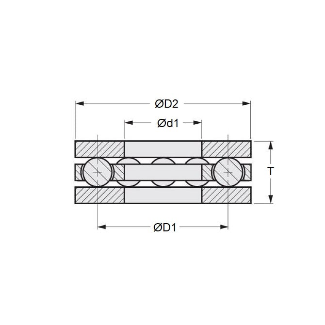 1103617 | T-0127-0236-F-S440-NY --- Bearings - 12.7 mm x 23.813 mm x 6.35 mm