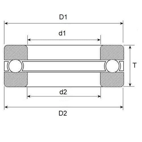 1092742 | T-0100-0180-G-S440 --- Bearings - 10 mm x 18 mm x 5.5 mm