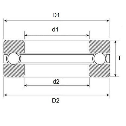 Roulement de butée 30 x 50 x 14 mm – 3 pièces type rondelle rainurée en acier chromé – MBA (lot de 1)