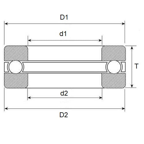 1099390 | T-0120-0210-G-ST-ECO (2 Pcs) --- Bearings - 12 mm x 21 mm x 5 mm