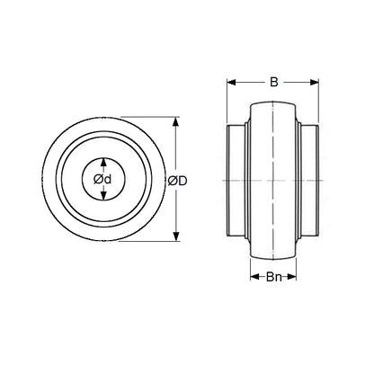 1136335 | P-UC205-16-ASL (5 Pcs) --- Bearings - 25.4 mm x 52 mm x 18 mm