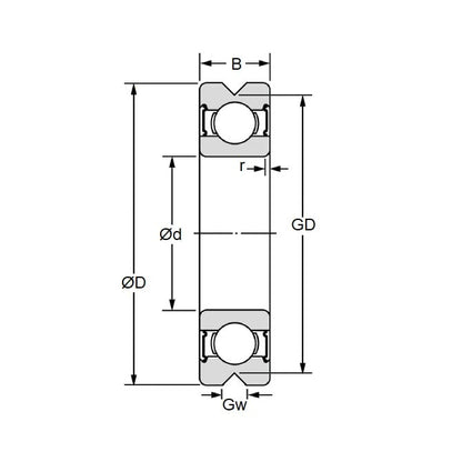 1083313 | VMR268-ZZ-03-090-ECO --- Bearings - 8 mm x 26 mm x 7 mm