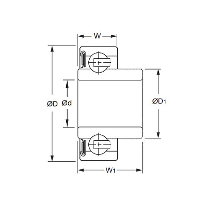 1231187 | W608-1-RG-SKATE-PK8 (PK-8) --- Skate Board and Skating Bearings - For general skating Extended inner ring one side - SET OF 8 Bearings - 8x22x7 inner width 12.5 - - Chrome Steel / Nylon Cage Bearing