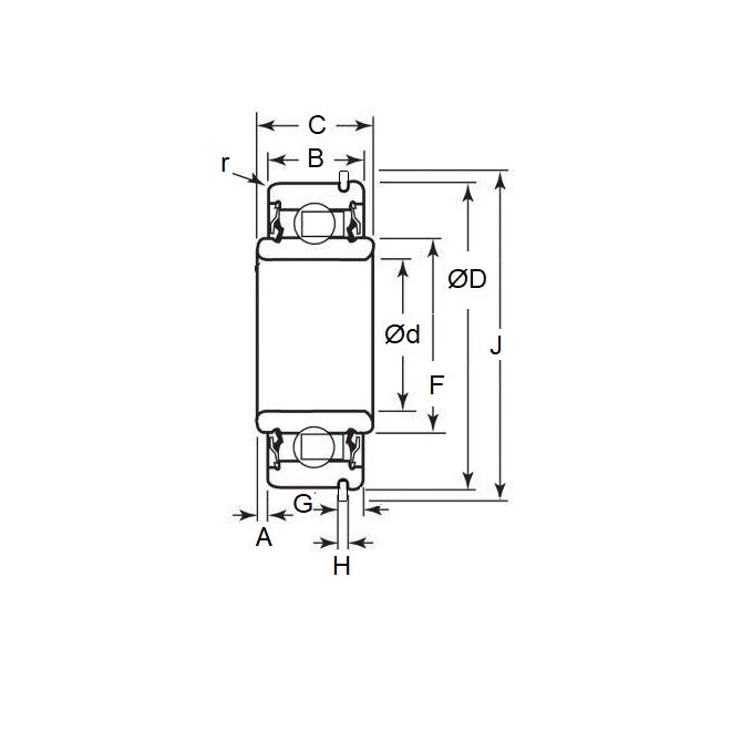 1144605 | WR14140A-ZZ-NR --- Single Row Ball Bearings - 31.75 mm x 65.088 mm x 19.05 mm / 22 mm