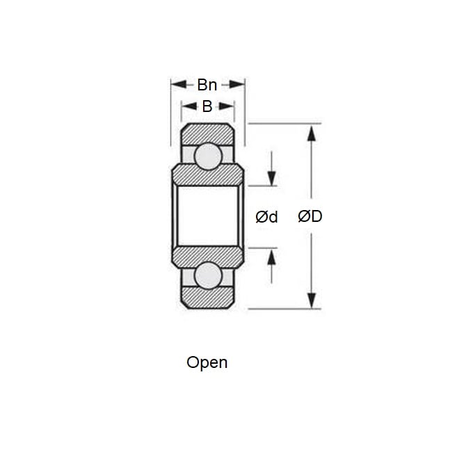 1104066 | P-WR12216-1E-AS6 (50 Pcs) --- Bearings - 12.7 mm x 34.925 mm