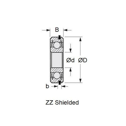 1183985 | 6218Z-NR-C3 --- Single Row Ball Bearings - 90 mm x 160 mm x 30 mm