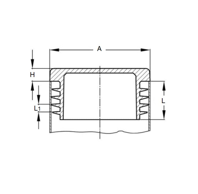 Embouts pour tige ou tube de 6,35 mm en caoutchouc plastifié - Noir - MBA (Pack de 50)