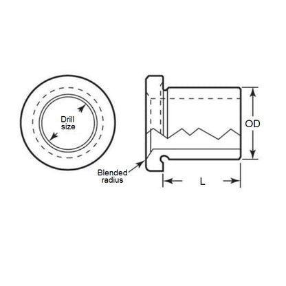 1102188 | BF0079-0127-0064-DP --- Bushings - 12.7 mm x 7.938 mm x 6.35 mm