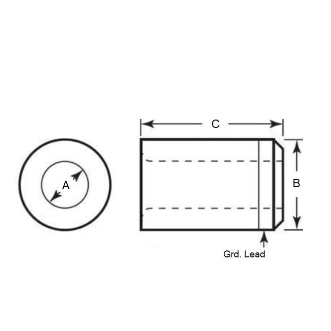 Douille de perçage 6,35 x 3,175 x 12,7 mm - Carbure de tungstène à ajustement serré sans tête - MBA (Pack de 1)