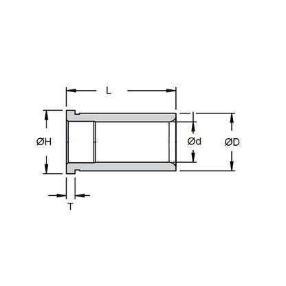 Boccola spalla 25,4 x 34,925 x 34,925 mm - Acciaio temprato - MBA (confezione da 1)