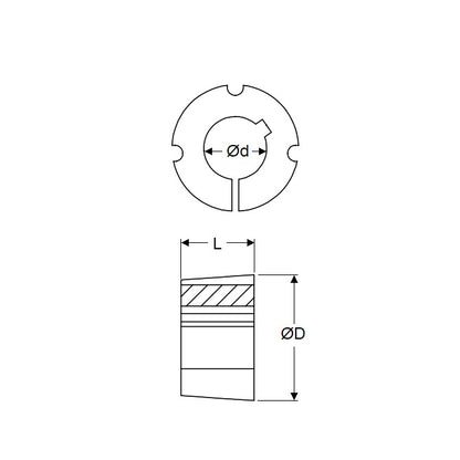 1191491 | TLB-4030-1032 (Each) --- Taperlock Bushings - 103.188x146x76.2 mm - Steel Bushing