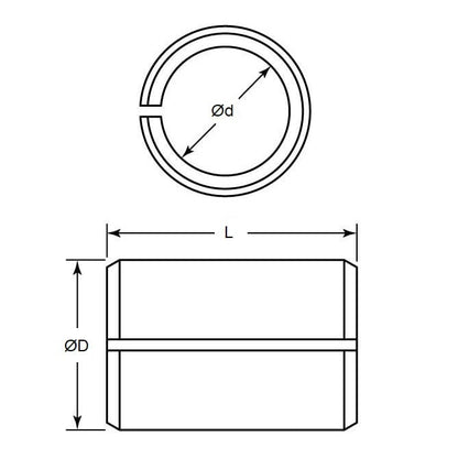 1103223 | VT100RS --- Bushings - 12.7 mm x 19.05 mm x 19.05 mm