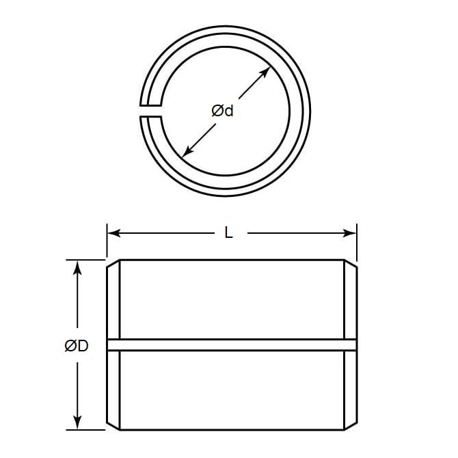 Douille de Tension 25,4 x 31,75 x 12,7 mm - Acier - MBA (Pack de 2)