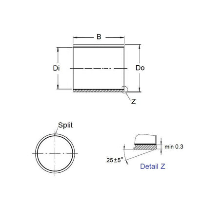 1081480 | BP0080-0100-0100-DU --- Bushes - 8 mm x 10 mm x 10 mm