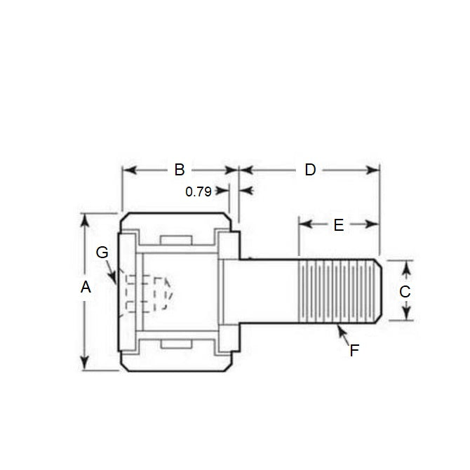 1128537 | NCF25RS (Each) --- Bronze Bushing Self Lubricating Cam Followers - 22.225x34.925 mm - 3/8-24 UNF - Steel and Bronze Cam Follower