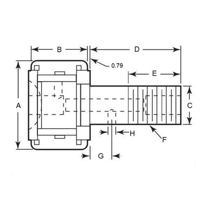 Type de rouleau à aiguilles, suiveur de came 41,275 x 60,325 mm - 5/8-18 UNF - Standard - MBA (Pack de 1)