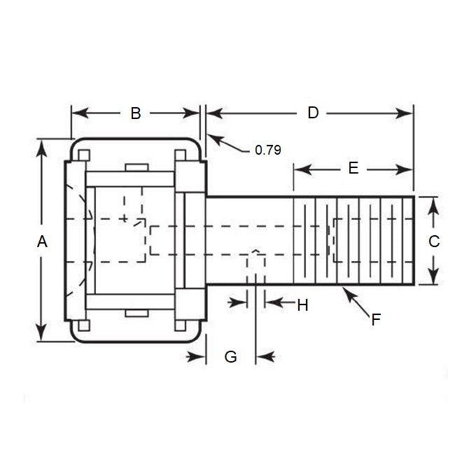 1102813 | CCF500RS (Each) --- Needle Roller Cam Followers - 12.7x25.4 mm - 1/4-28 UNF Standard - Steel Cam Follower